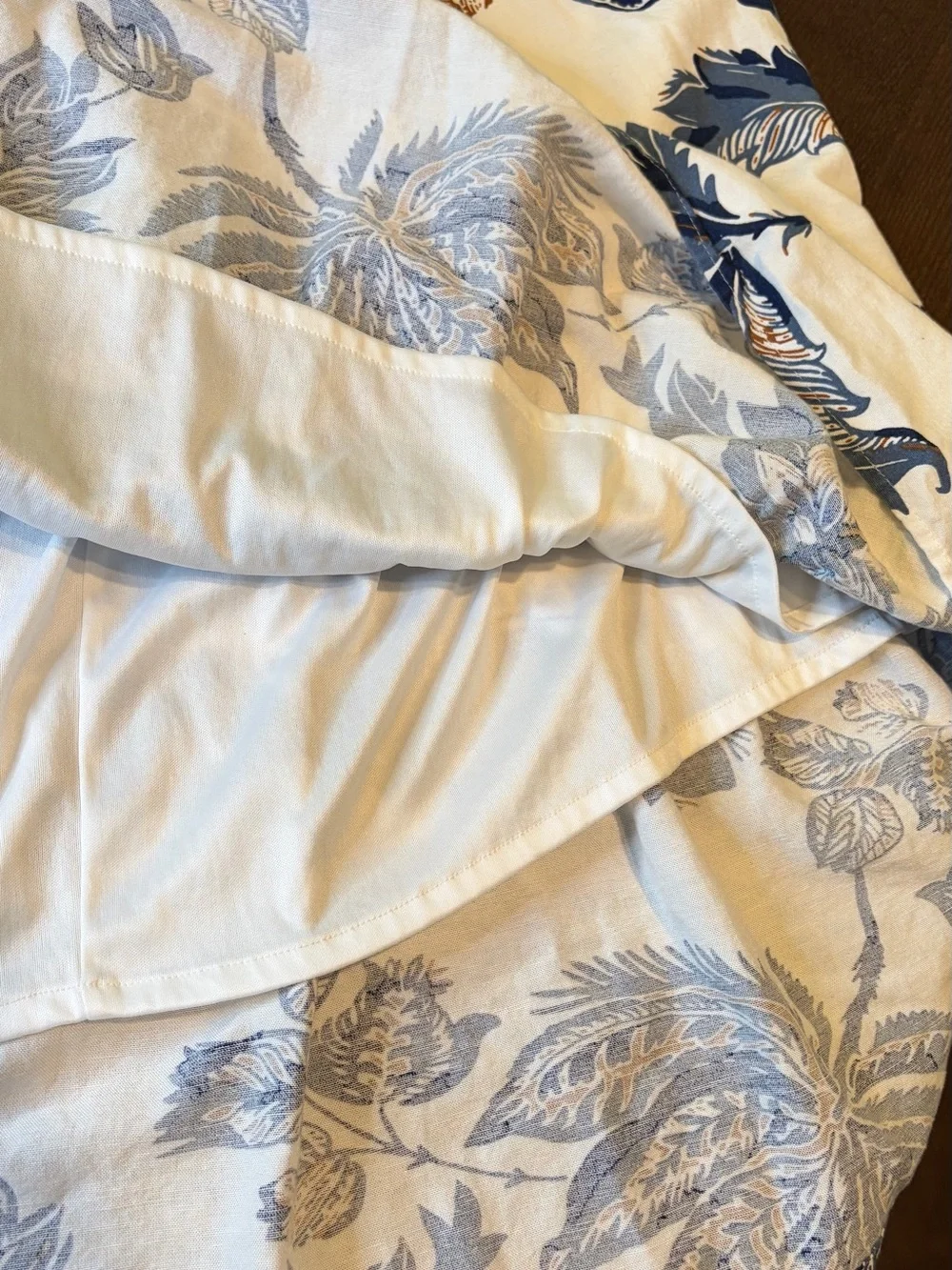 Japna White Sundress with Navy Floral Print